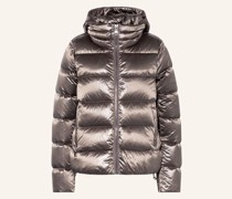 Daunenjacke mit abnehmbarer Kapuze