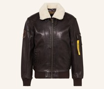 Lederjacke MSTOM mit abnehmbarem Echtfell