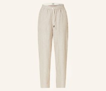 Satinhose THE AUBREY mit Leinen