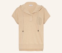 Kurzarm-Pullover mit Schmuckperlen