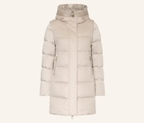 Daunenmantel LALEH im Materialmix