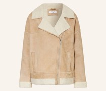 Lammfell-Jacke mit Teddyfell