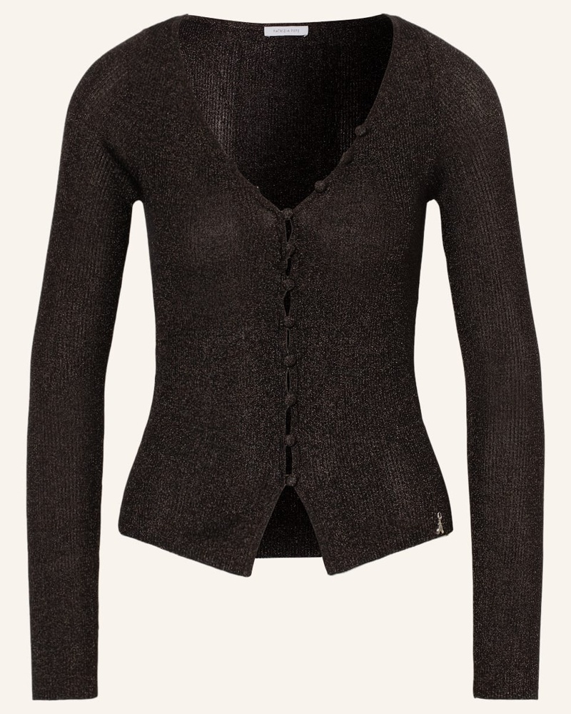 Patrizia Pepe Damen Strickjacke mit Glitzergarn