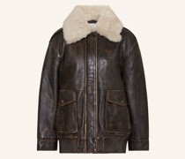 Lederjacke DANATA mit Echtfell