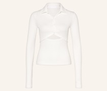 Strick-Poloshirt mit Cut-outs