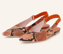 Sling-Ballerinas TRIPPY - ORANGE/ SCHWARZ