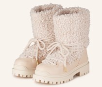 Boots mit Teddyfell - CREME