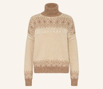 Rollkragenpullover mit Cashmere