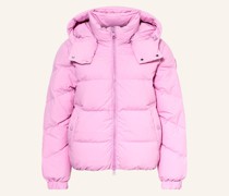 Daunenjacke mit abnehmbarer Kapuze