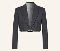 Cropped-Blazer mit Schmucksteinen