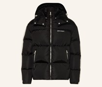 Daunenjacke mit abnehmbarer Kapuze