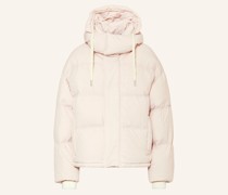 Oversized-Daunenjacke mit abnehmbarer Kapuze