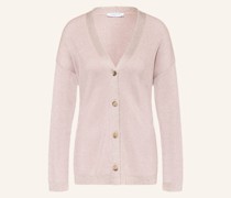 Strickjacke mit Glitzergarn