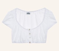 Dirndlbluse mit Leinen