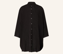 Oversized-Leinenbluse