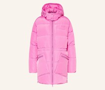 Oversized-Steppjacke mit abnehmbarer Kapuze