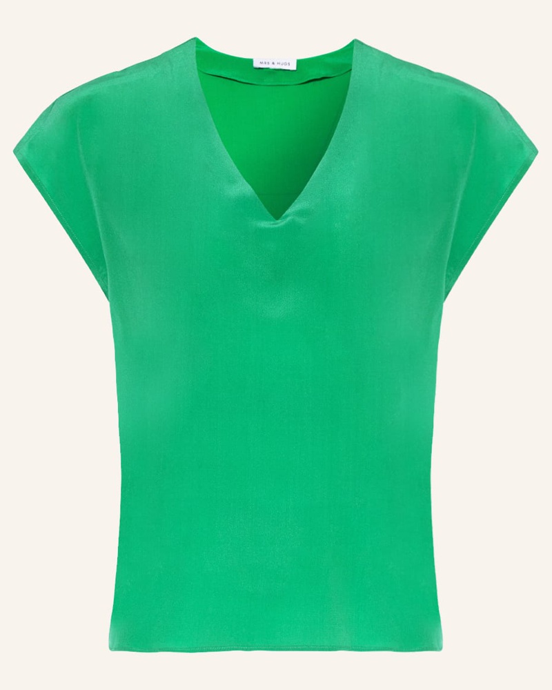Mrs & HUGS Damen Blusenshirt aus Seide