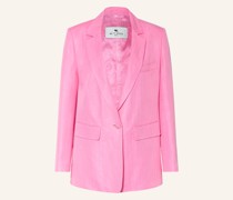 Leinenblazer mit Seide