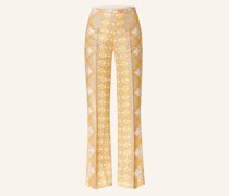 Marlenehose mit Leinen