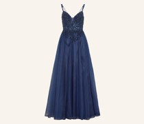 Abendkleid mit Pailletten und Schmucksteinen