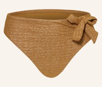 High-Waist-Bikini-Hose DESERT GLOW mit Glitzergarn