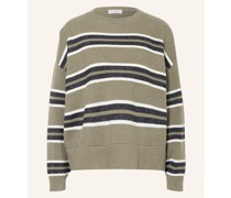Pullover mit Cashmere und Glitzergarn