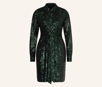 Hemdblusenkleid mit Pailletten