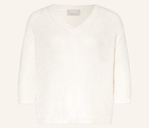 Leinenpullover mit 3/4-Arm