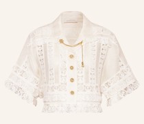 Cropped-Bluse HIGH TIDE mit Leinen