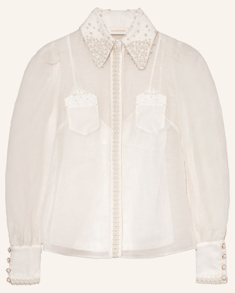 Zimmermann Damen Bluse HIGH TIDE mit Leinen und Seide