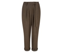Bundfaltenhose aus Wolle-Seide CAROLIN