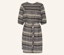 Kleid mit 3/4-Arm und Glitzergarn