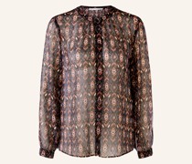 Bluse mit Glitzergarn
