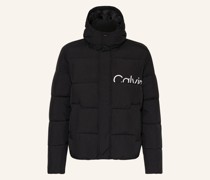 Steppjacke mit abnehmbarer Kapuze