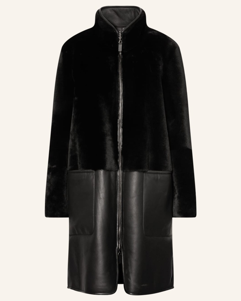 Emporio Armani Damen Lammfell-Mantel zum Wenden