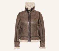 Lederjacke GWSKYE mit Lammfell