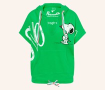 Hoodie mit Pailletten und Schmucksteinen