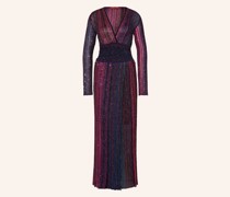 Strickkleid mit Pailletten und Glanzgarn