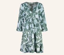 Kleid FLOWER VOLANT aus Viskose