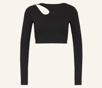 Cropped-Longsleeve mit Cut-out