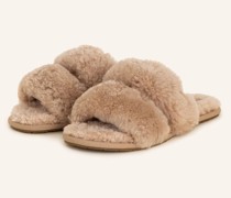 Hausschuhe MAXI CURLY SCUFFETTA - BEIGE