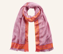 Schal LEO-SCHAL IN PEPPIGEM PINK MIT PEACE