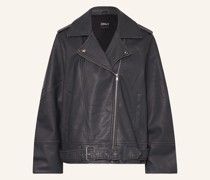 Bikerjacke in Lederoptik