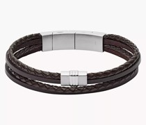 Armband Brown Multi-Strand Braided Leather Bracelet -