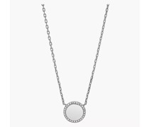 Halskette Pavé Disc Stainless Steel Necklace -
