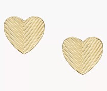 Ohrstecker Harlow Linear Texture Heart Edelstahl farben - farben