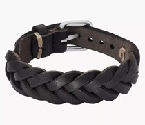 Armband Leather Essentials Leder schwarz - Schwarz