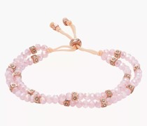 Armband Arm Party Beads Glas rosé - Rosafarben