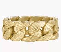 Ring Harlow Linear Texture Chain Edelstahl goldfarben - Goldfarben