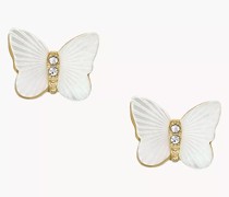 Ohrstecker Sutton Radiant Wings Butterfly Perlmutt weiß - Weißes Perlmutt